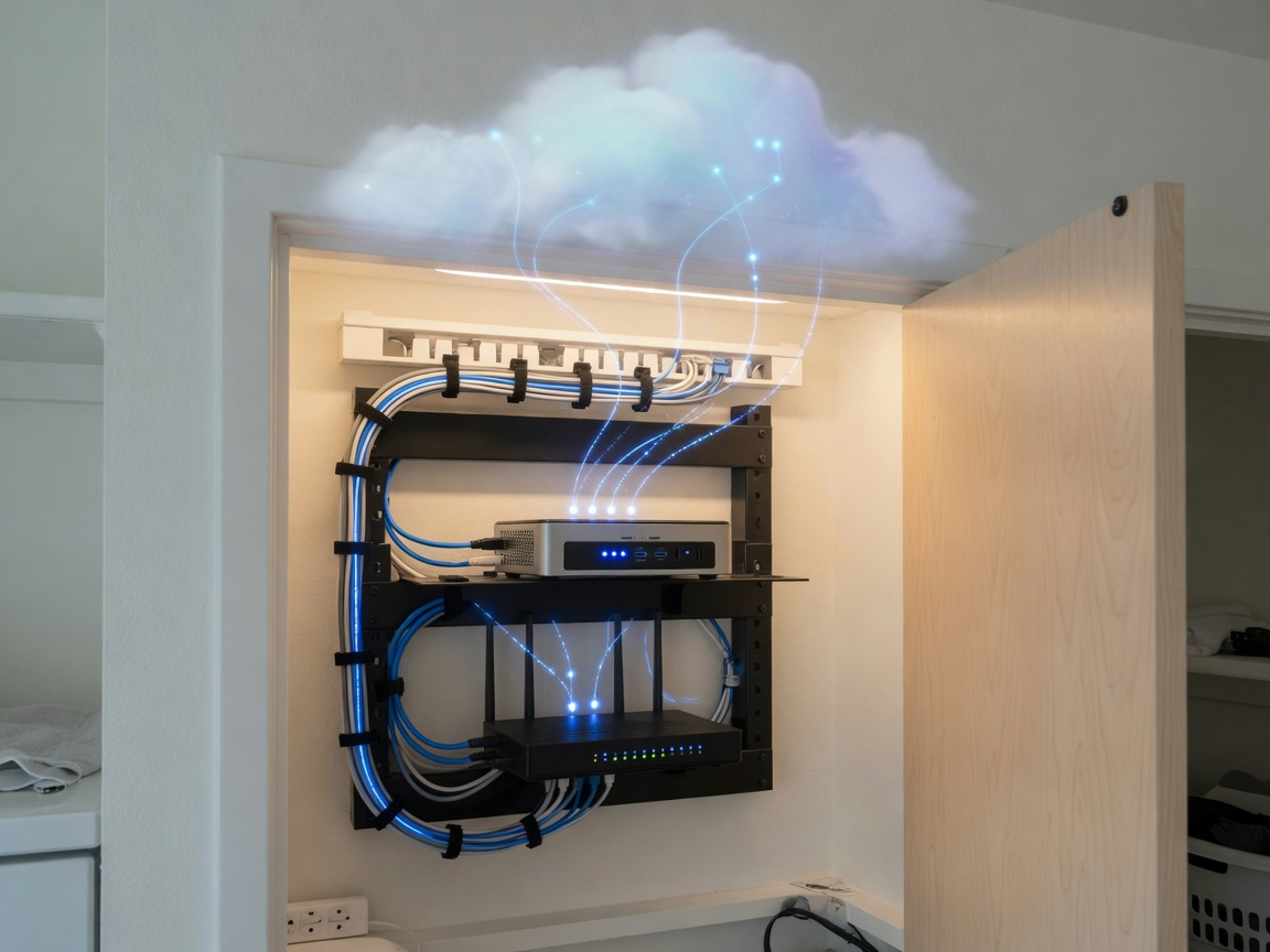 Homelab server using outbound-only connections toward a cloud edge instead of an inbound port-forward rule